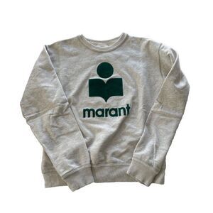 Etoile Isabel Mikoy Sweatshirt Grey Emerald Green Men's Small